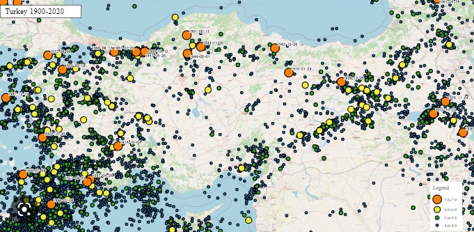 Mapping Historical Turkey Earthquake Zones